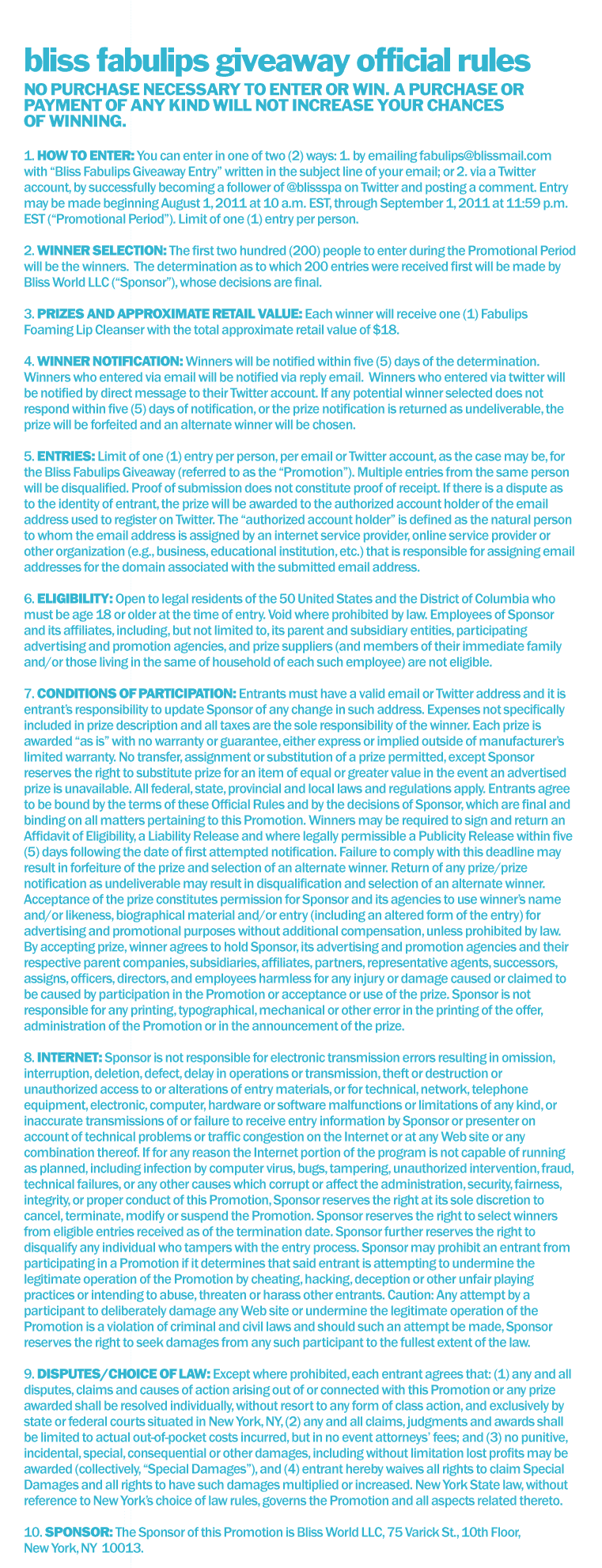 official rules
